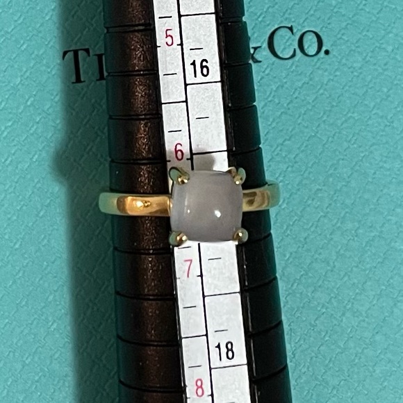 ❌SOLD❌Tiffany RARE gold chalcedony sugar stack ring size 6.25 - Picture 9 of 10